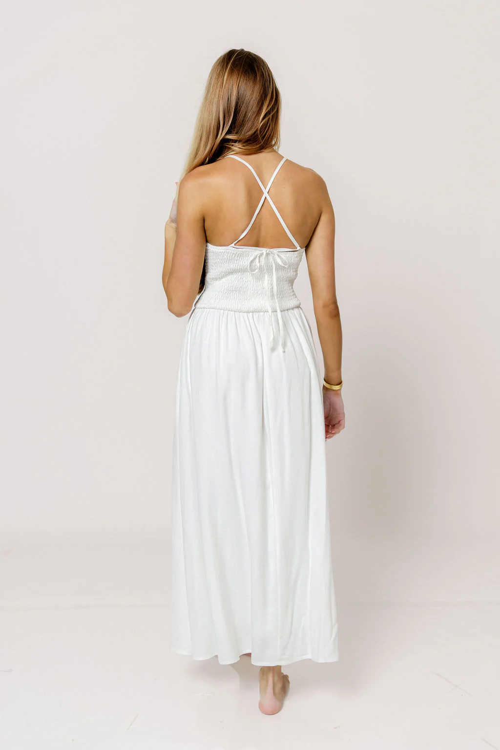 Karson Midi Dress in Off White - Image 5