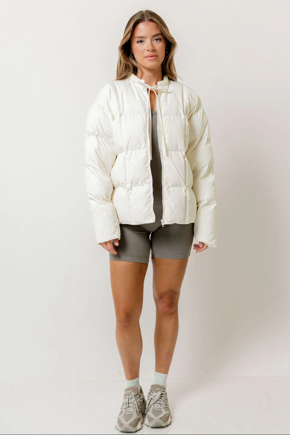 Mila Puffer Jacket in Cream *Final Sale* - Image 3