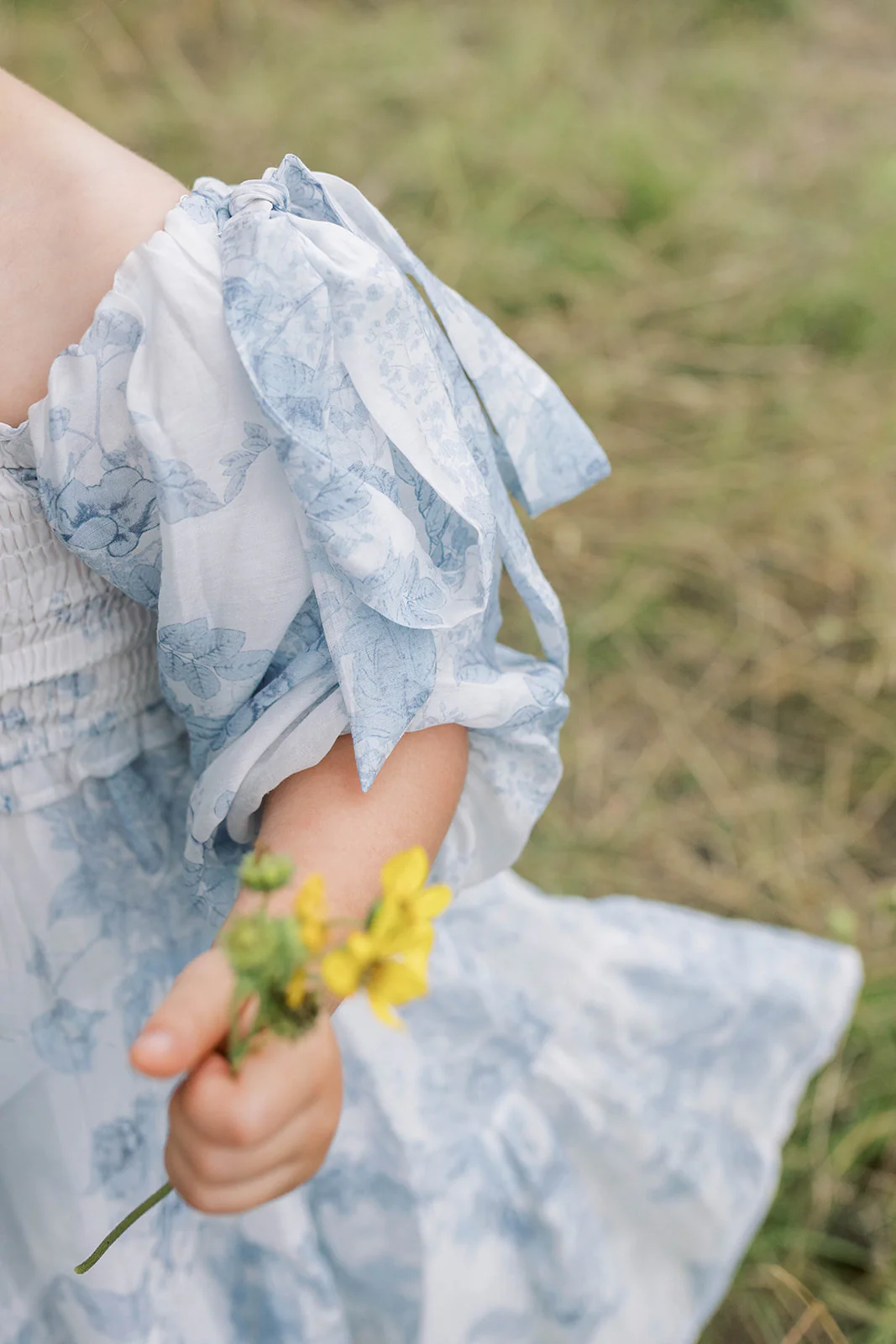 Mini Elena Kids' Dress in Blue Floral - Image 13