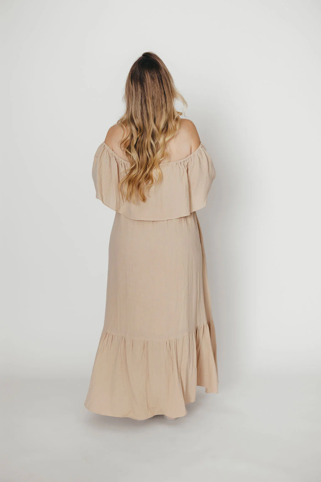 Josie 100% Cotton Maxi Dress in Beige (Lined) - Bump & Nursing Friendly *Final Sale* - Image 6