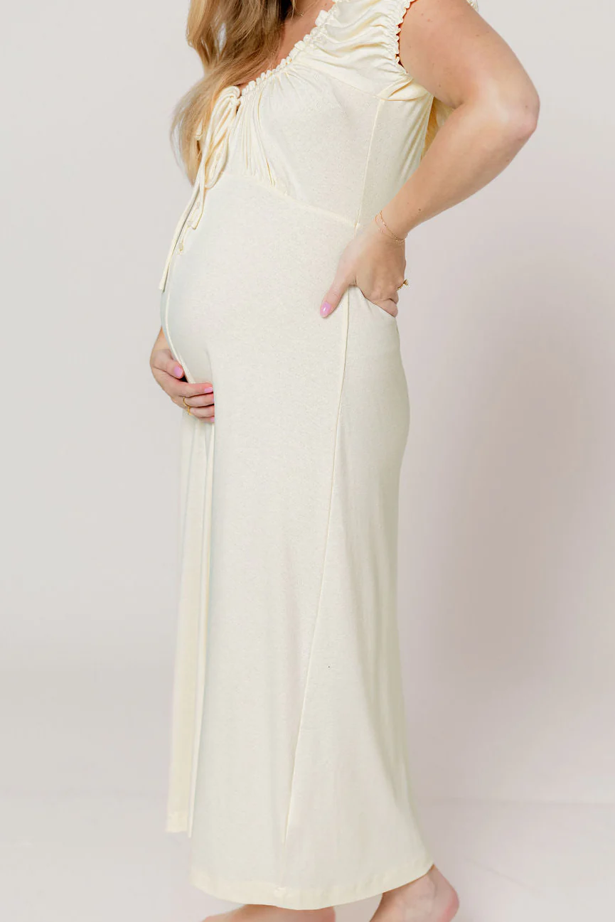 Remi Maxi Dress in Custard - Image 15