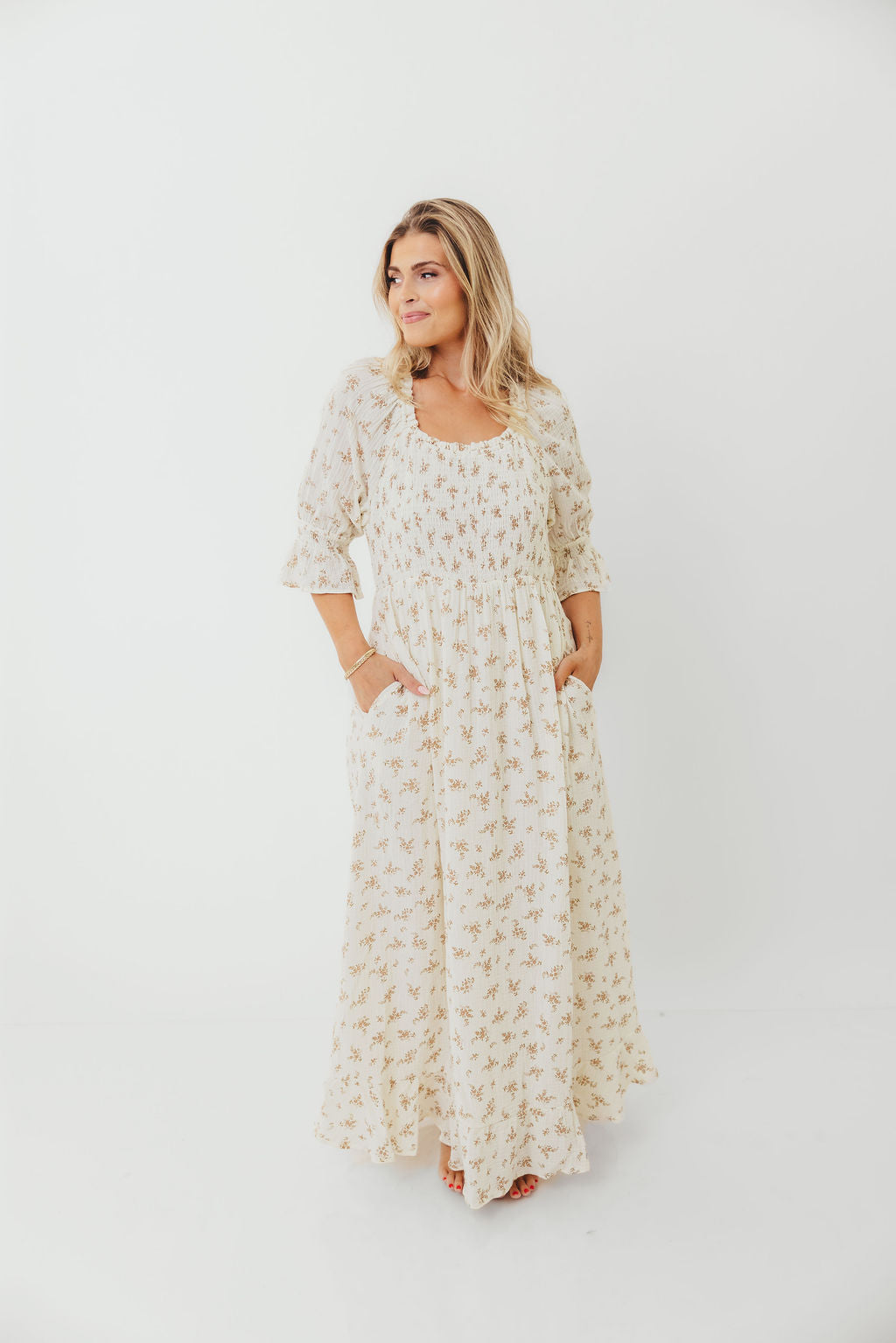 Sienna Maxi Dress in Cream - Image 13