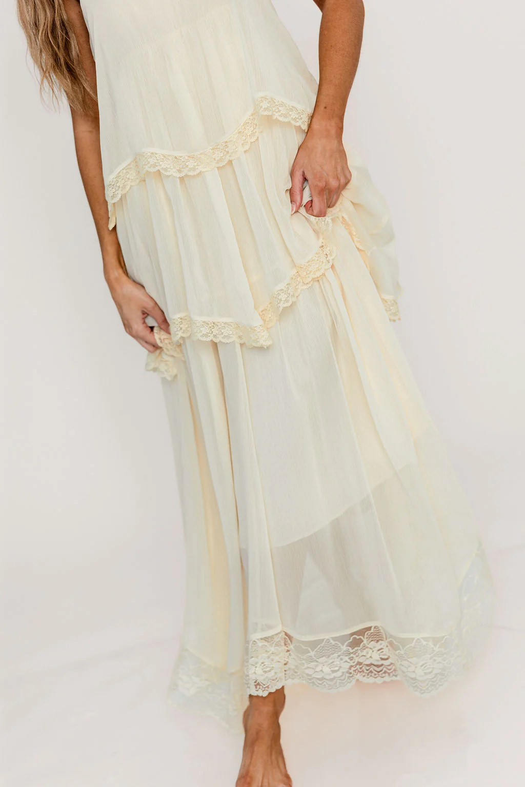 Nicola Maxi Dress in Light Beige - Image 9