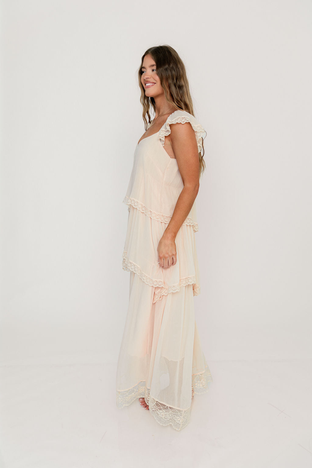 Nicola Maxi Dress in Pale Pink - Image 4