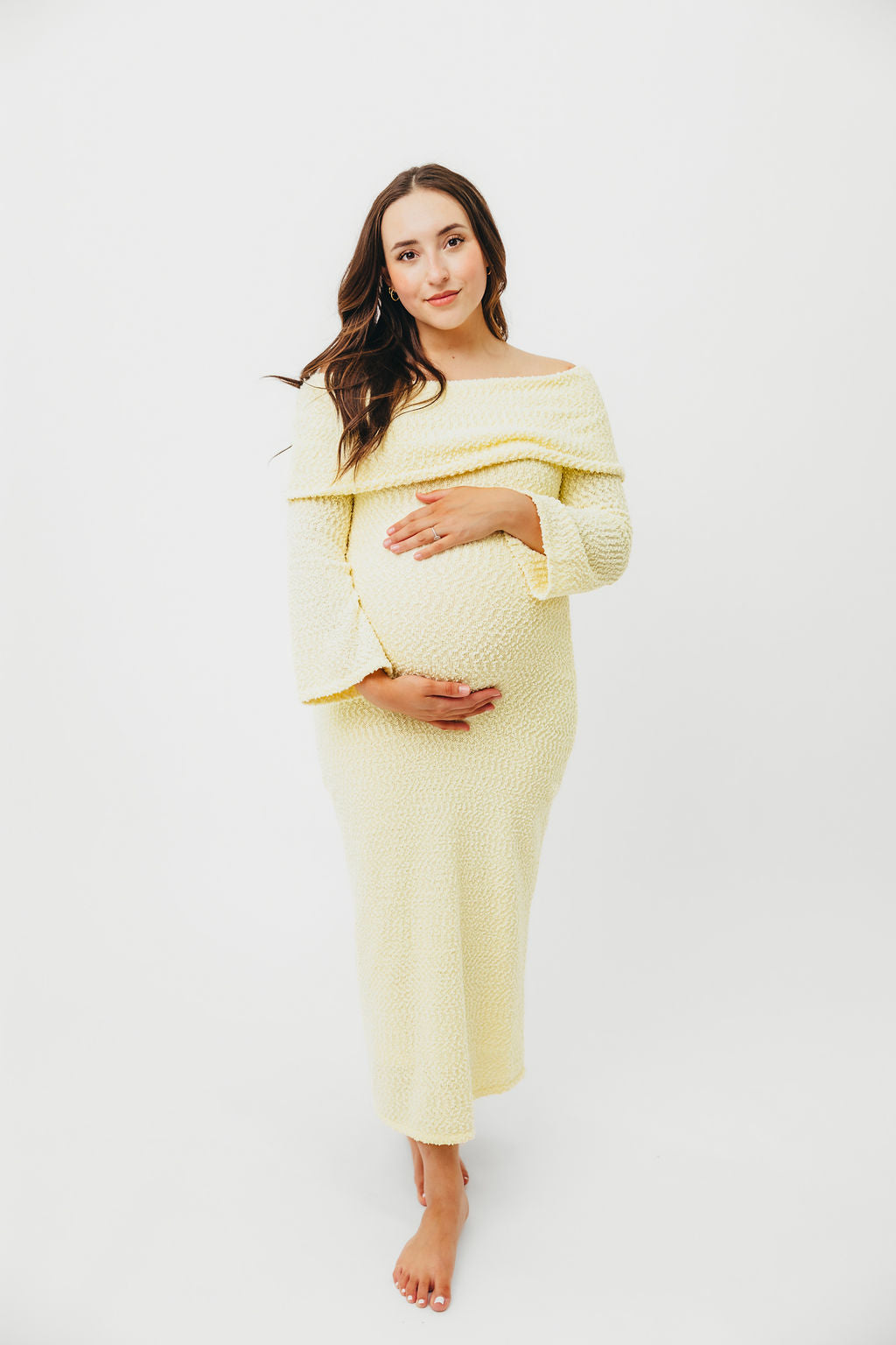 Nora Knit Maxi Dress in Butter Yellow - Bump Friendly - Image 19