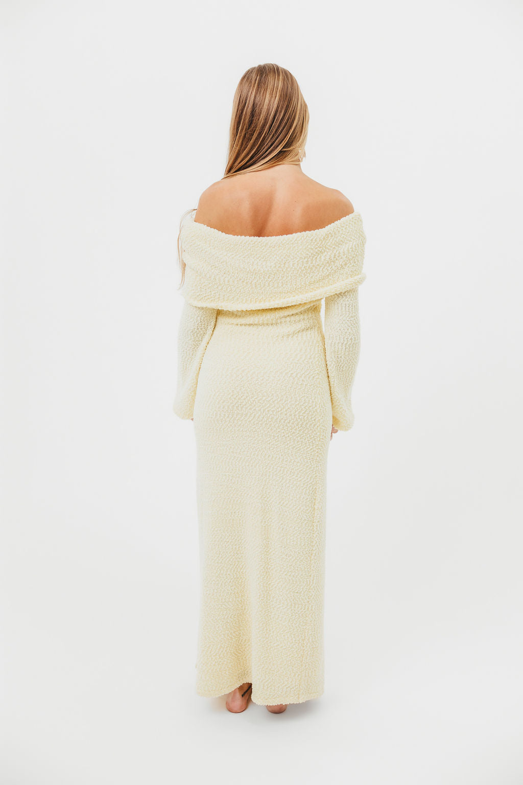 Nora Knit Maxi Dress in Butter Yellow - Bump Friendly - Image 6