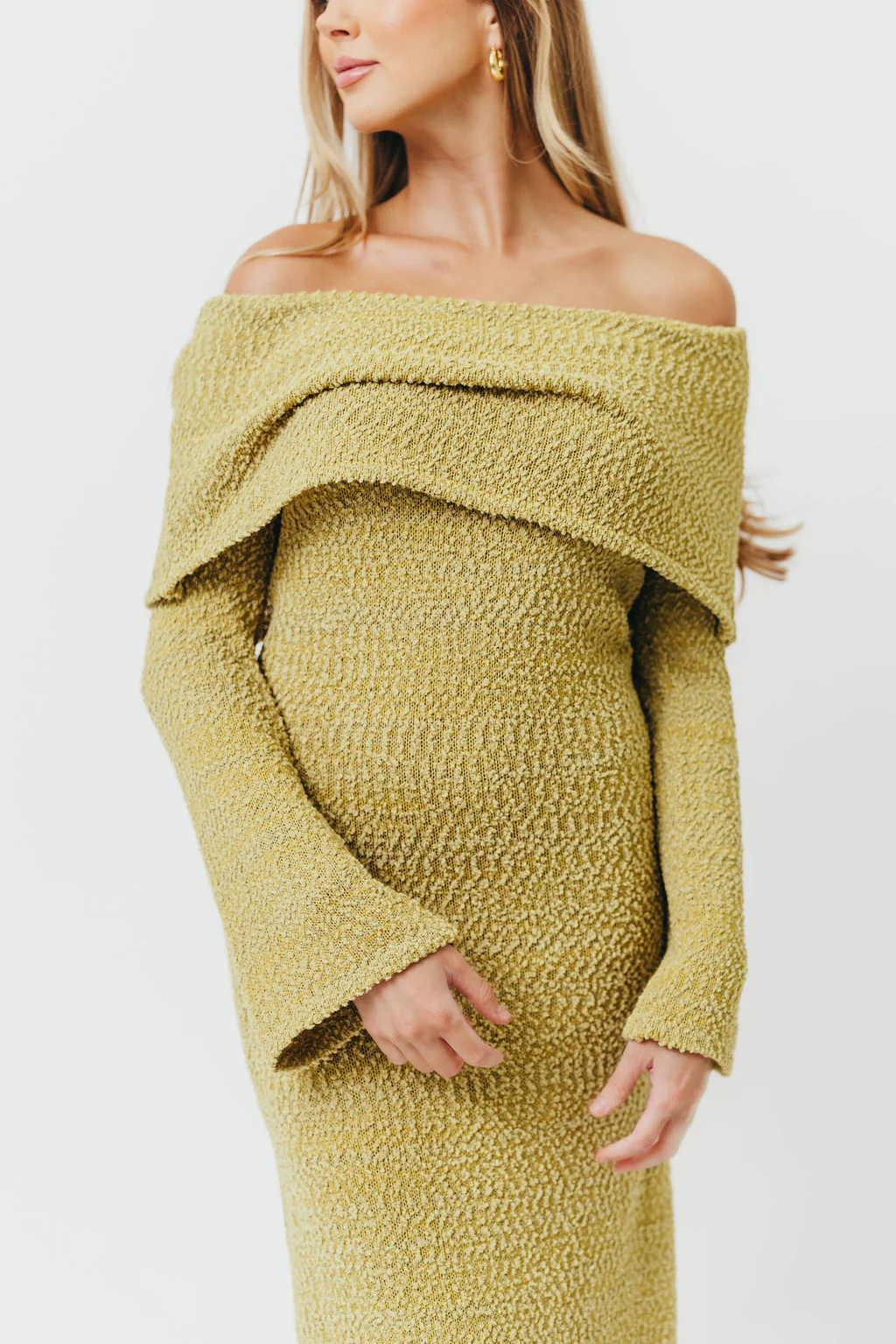 Nora Knit Maxi Dress in Dusty Lime - Bump Friendly *Final Sale* - Image 11