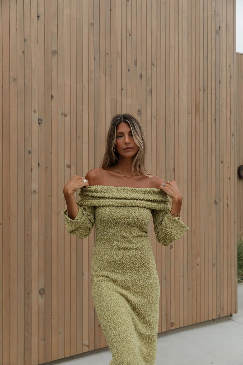 Nora Knit Maxi Dress in Dusty Lime - Bump Friendly *Final Sale* - Image 16