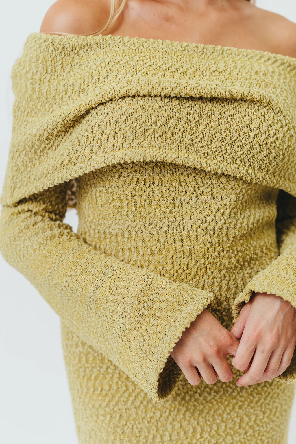 Nora Knit Maxi Dress in Dusty Lime - Bump Friendly *Final Sale* - Image 7