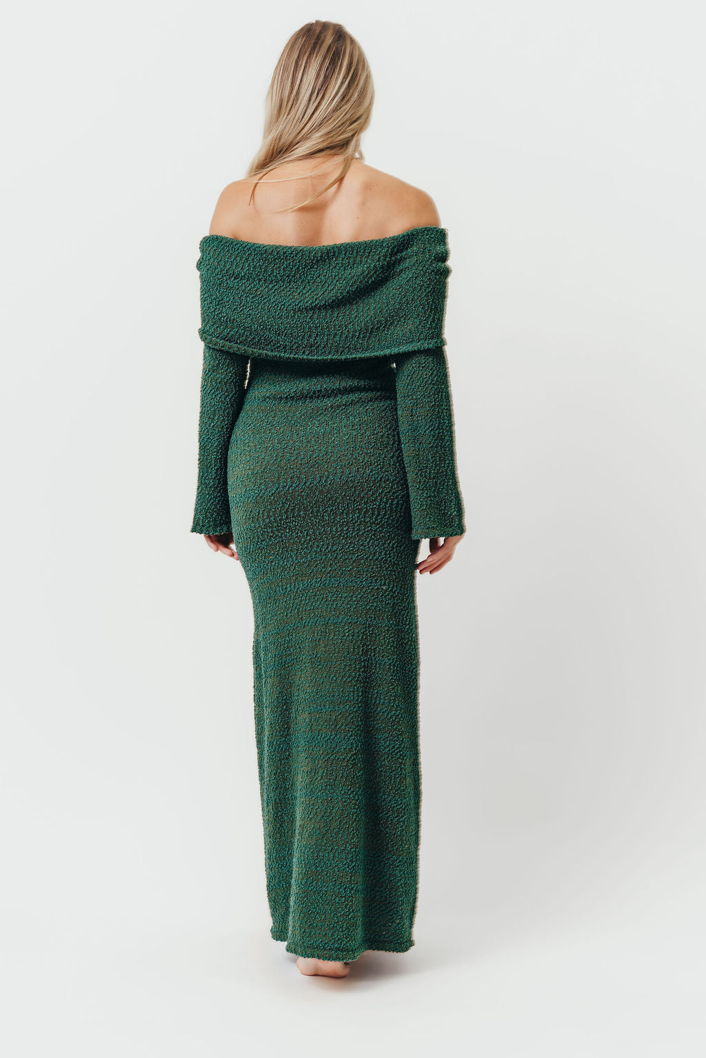 Nora Knit Maxi Dress in Hunter Green - Bump Friendly - Image 5