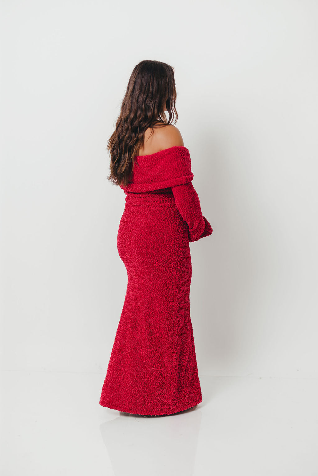 Nora Knit Maxi Dress in Muted Red - Bump Friendly *Final Sale* - Image 12