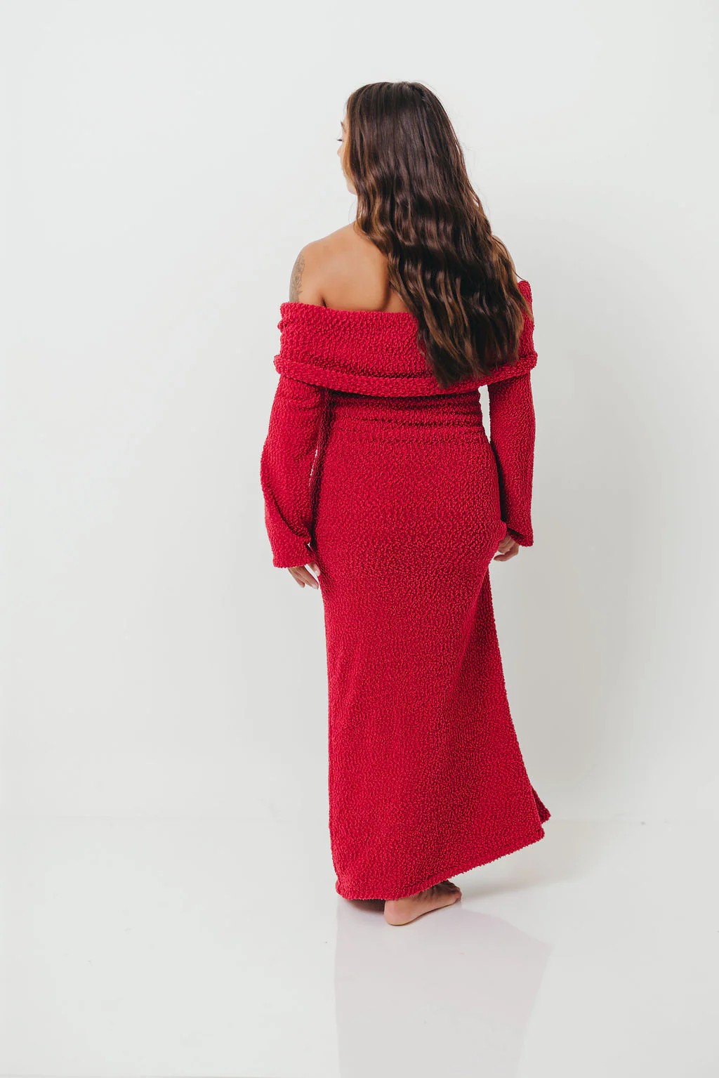 Nora Knit Maxi Dress in Muted Red - Bump Friendly *Final Sale* - Image 14
