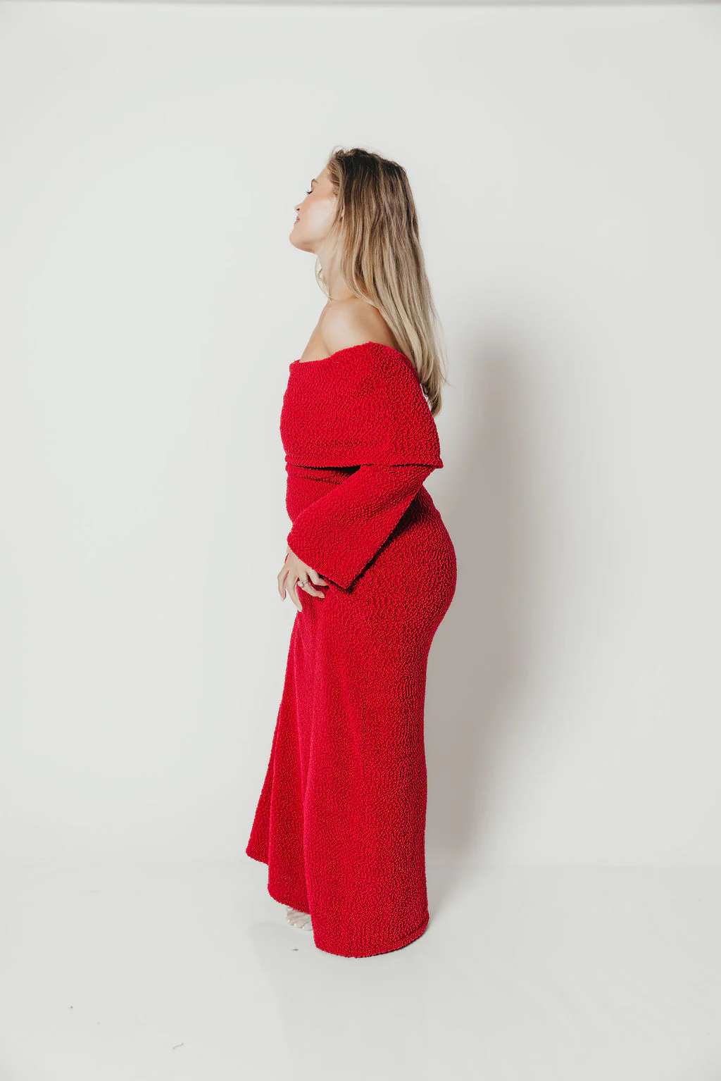 Nora Knit Maxi Dress in Muted Red - Bump Friendly *Final Sale* - Image 17