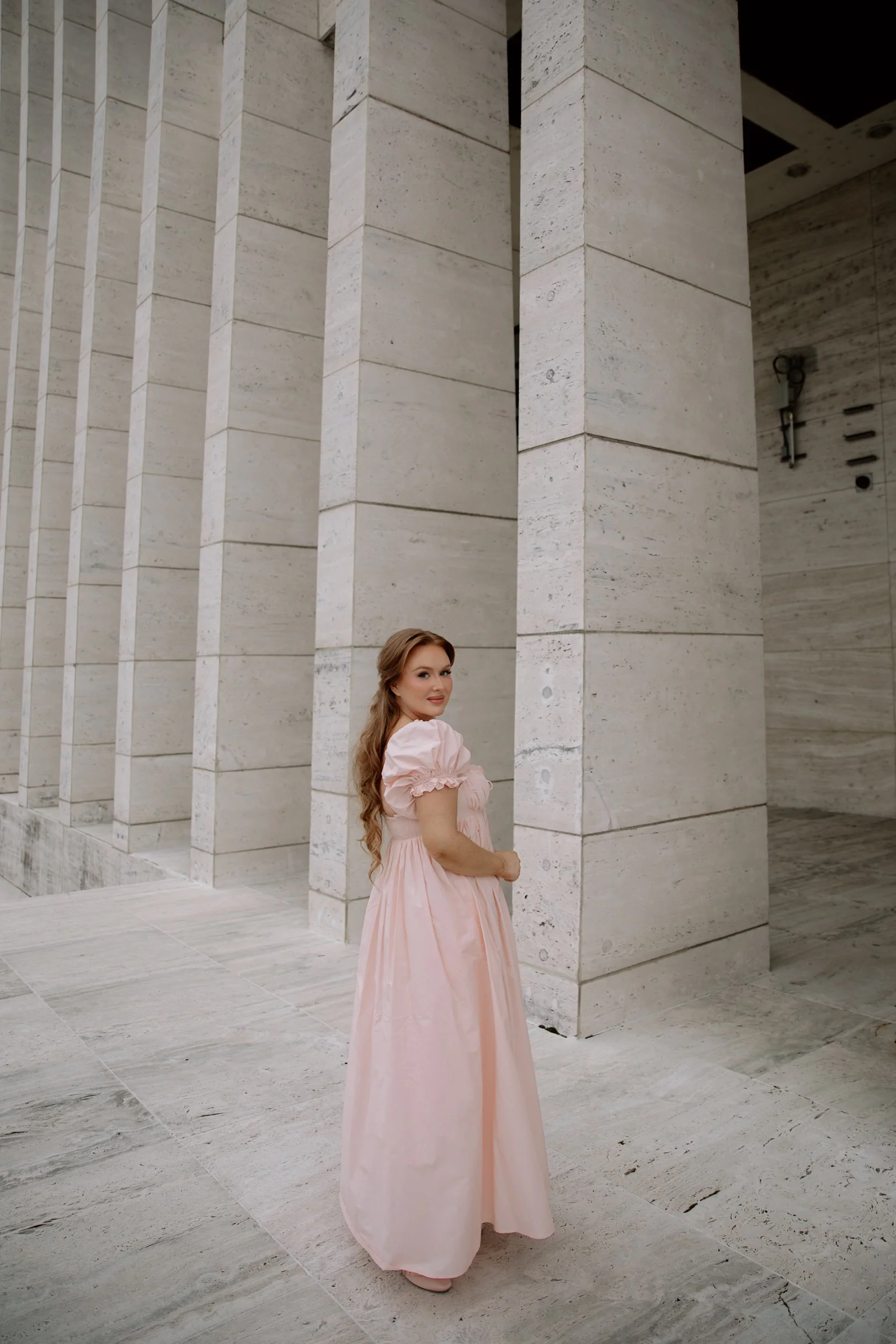 Olivia 100% Cotton Maxi Dress in Pale Pink - Bump Friendly - Image 14
