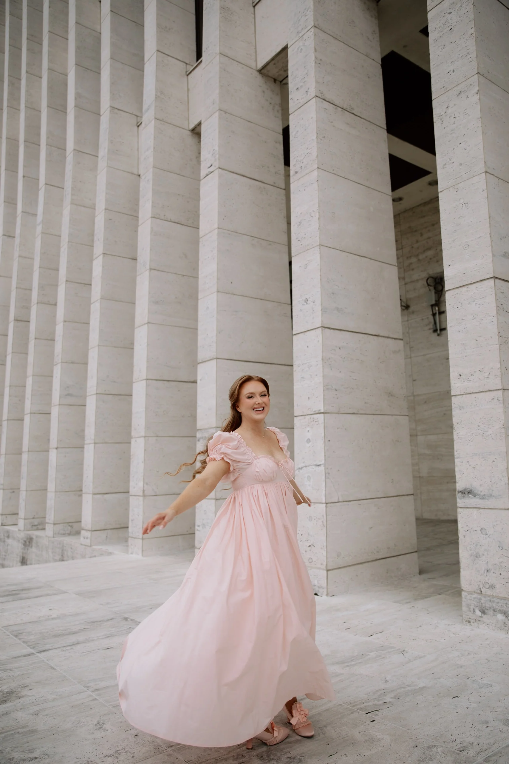 Olivia 100% Cotton Maxi Dress in Pale Pink - Bump Friendly - Image 9