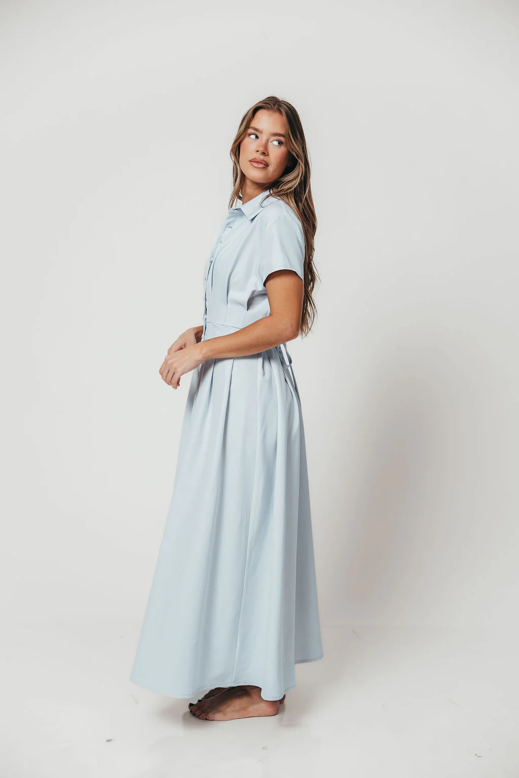 Parker Maxi Dress in Blue - Image 10