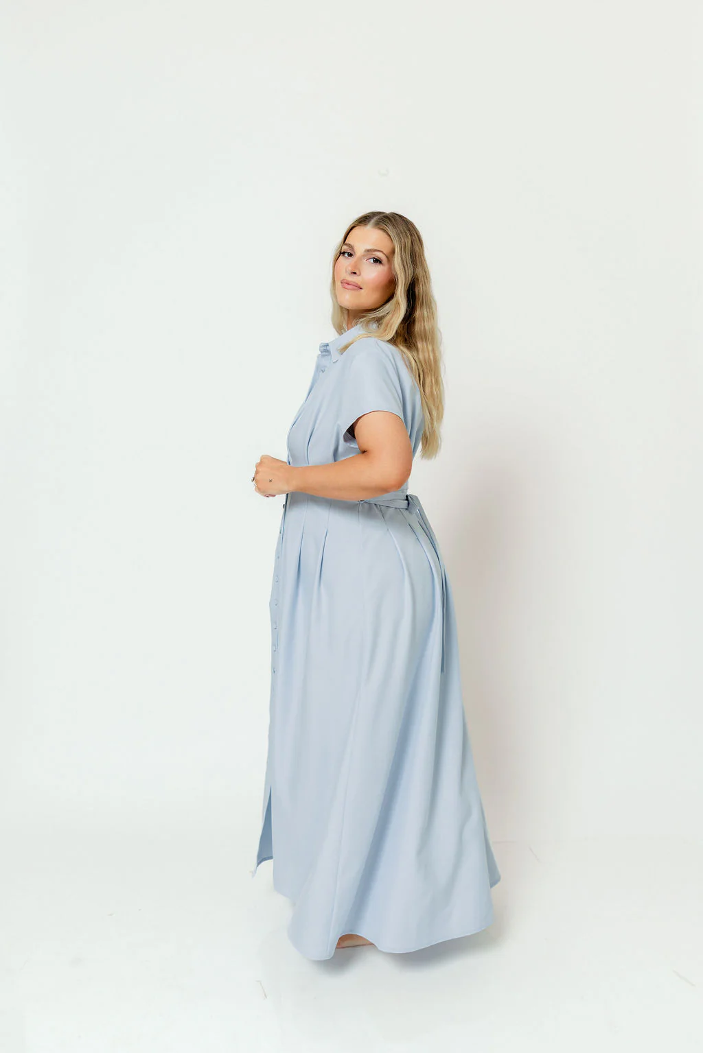 Parker Maxi Dress in Blue - Image 16