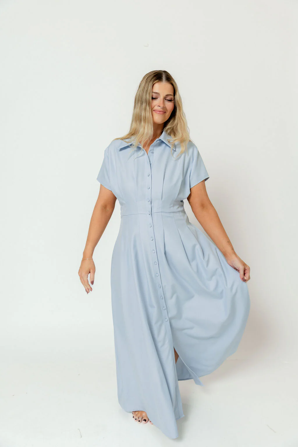 Parker Maxi Dress in Blue - Image 20