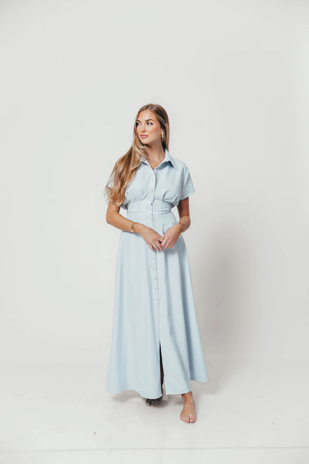 Parker Maxi Dress in Blue - Image 3