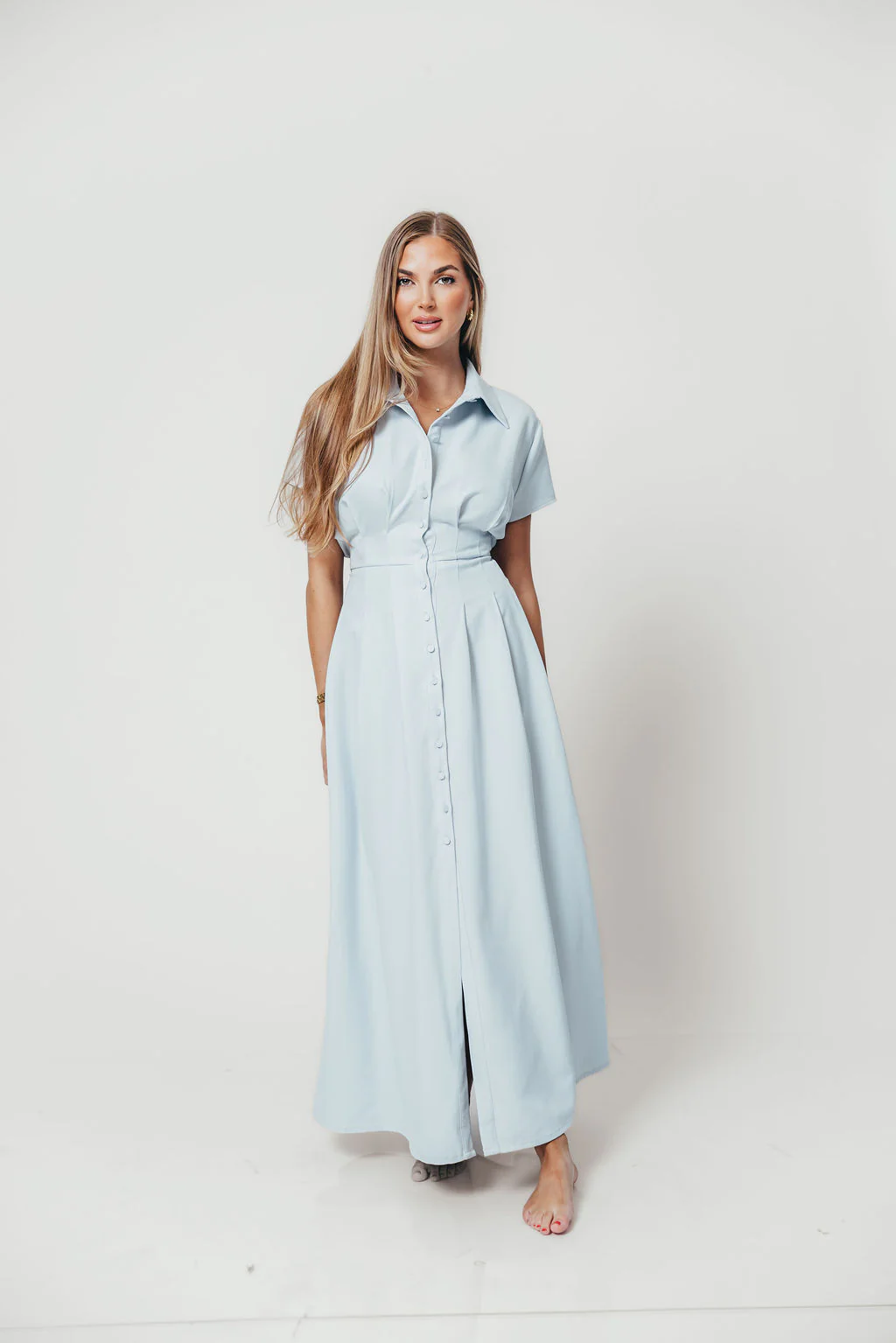 Parker Maxi Dress in Blue - Image 4