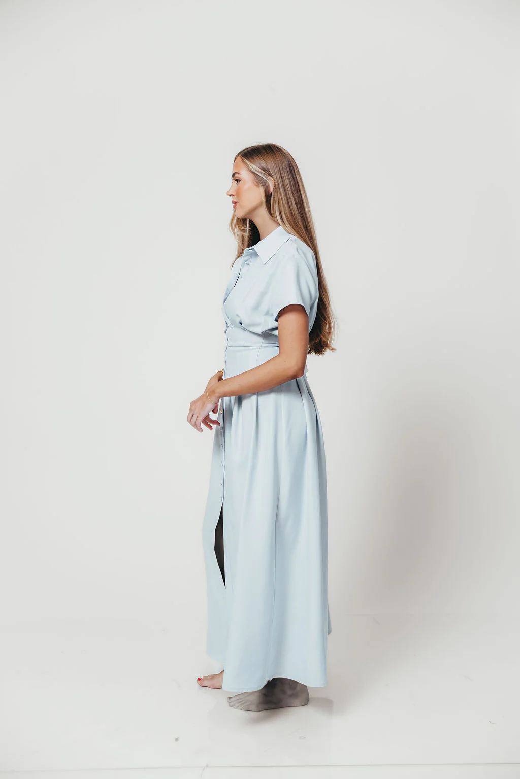 Parker Maxi Dress in Blue - Image 5