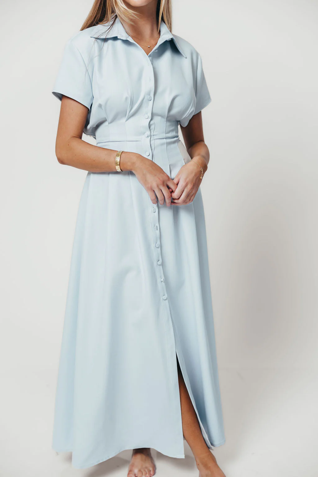Parker Maxi Dress in Blue - Image 7