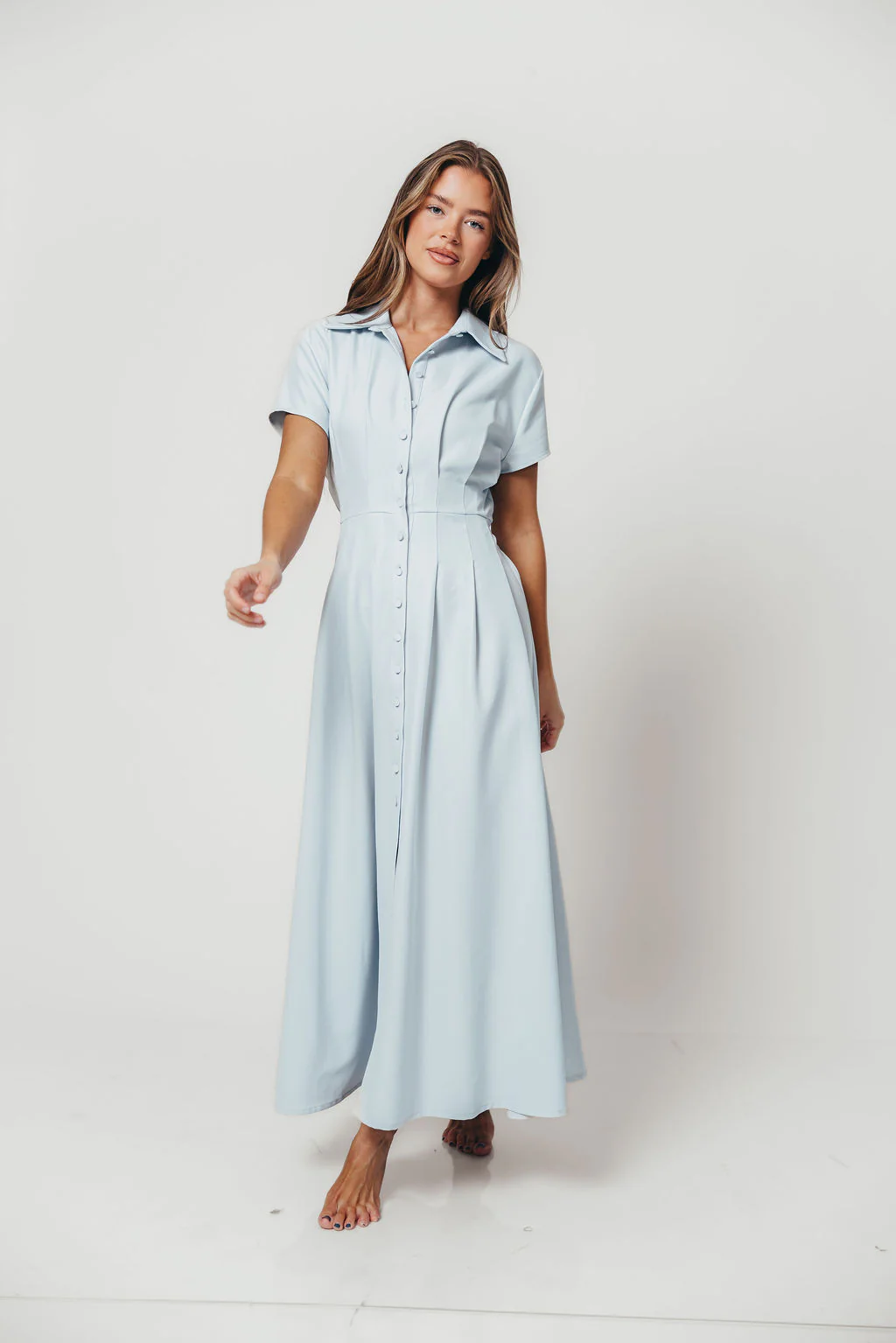 Parker Maxi Dress in Blue - Image 9