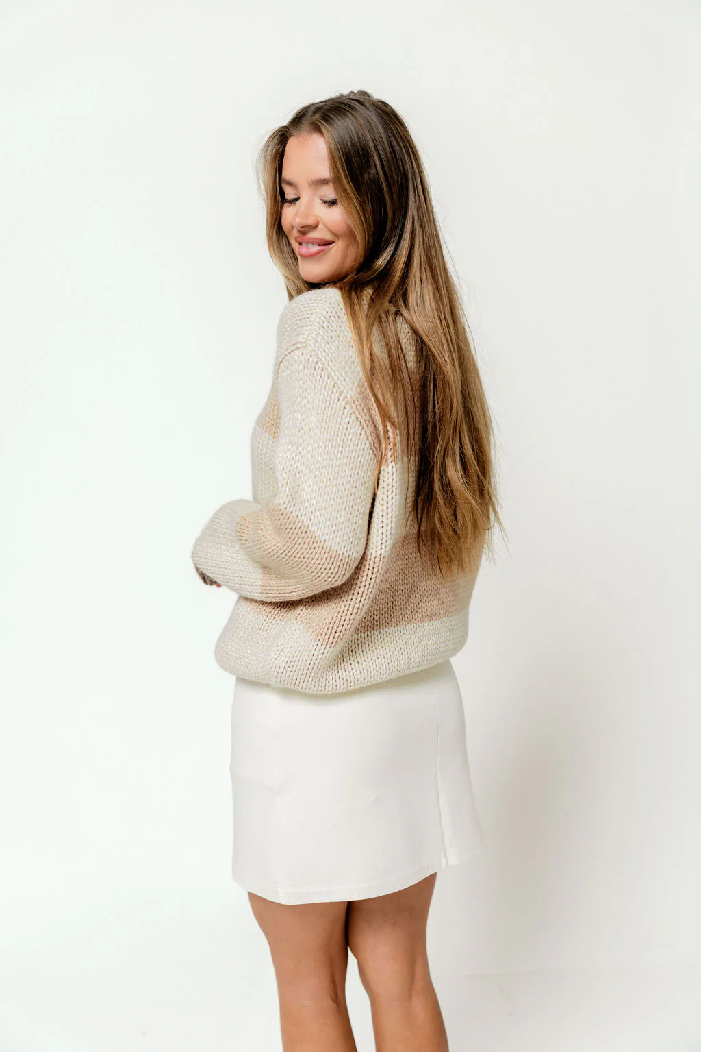 Petey Wide Stripe Sweater in Brown/Tan *Final Sale* - Image 5