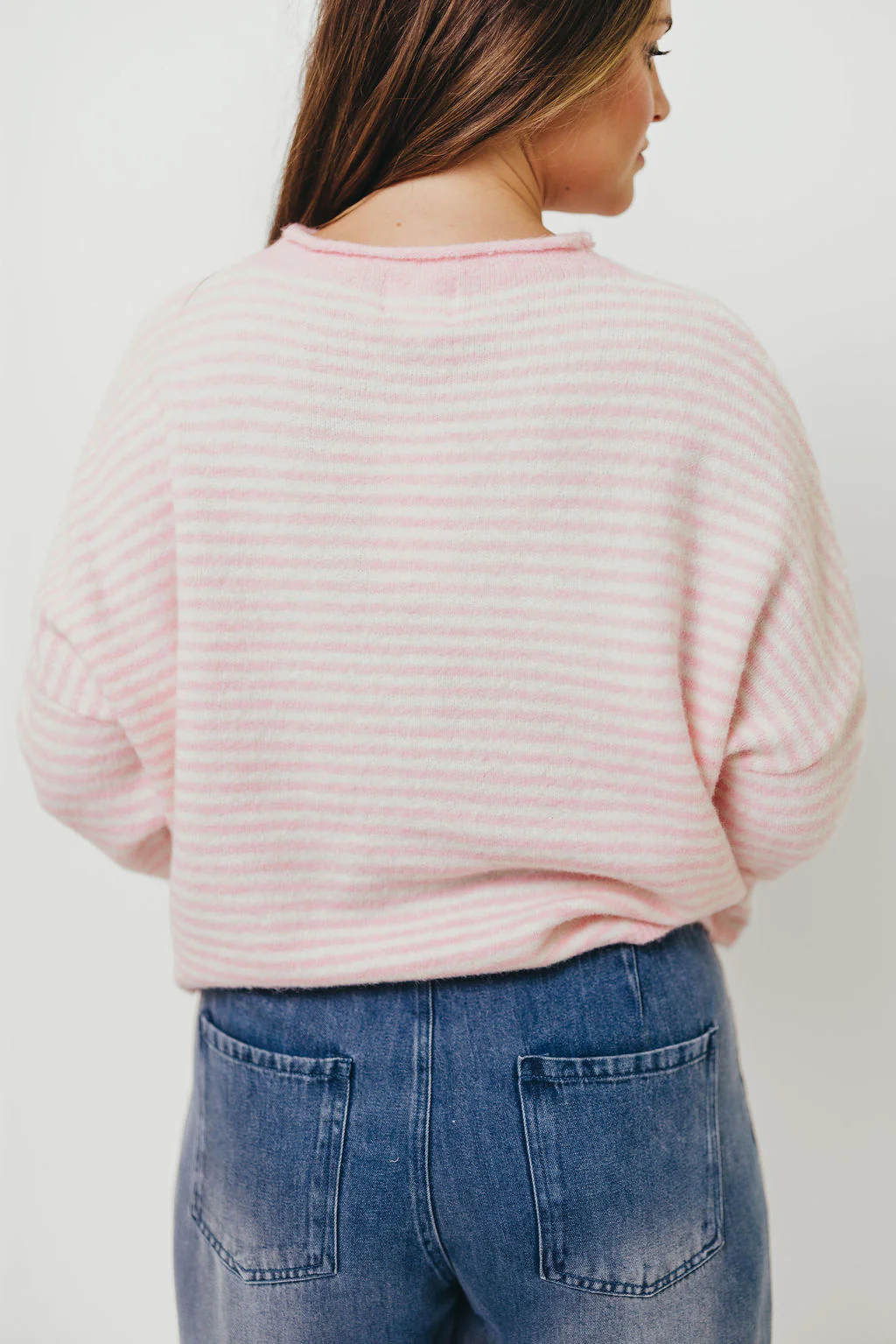 Piper Mini Stripes Cardigan in Pink - Image 14