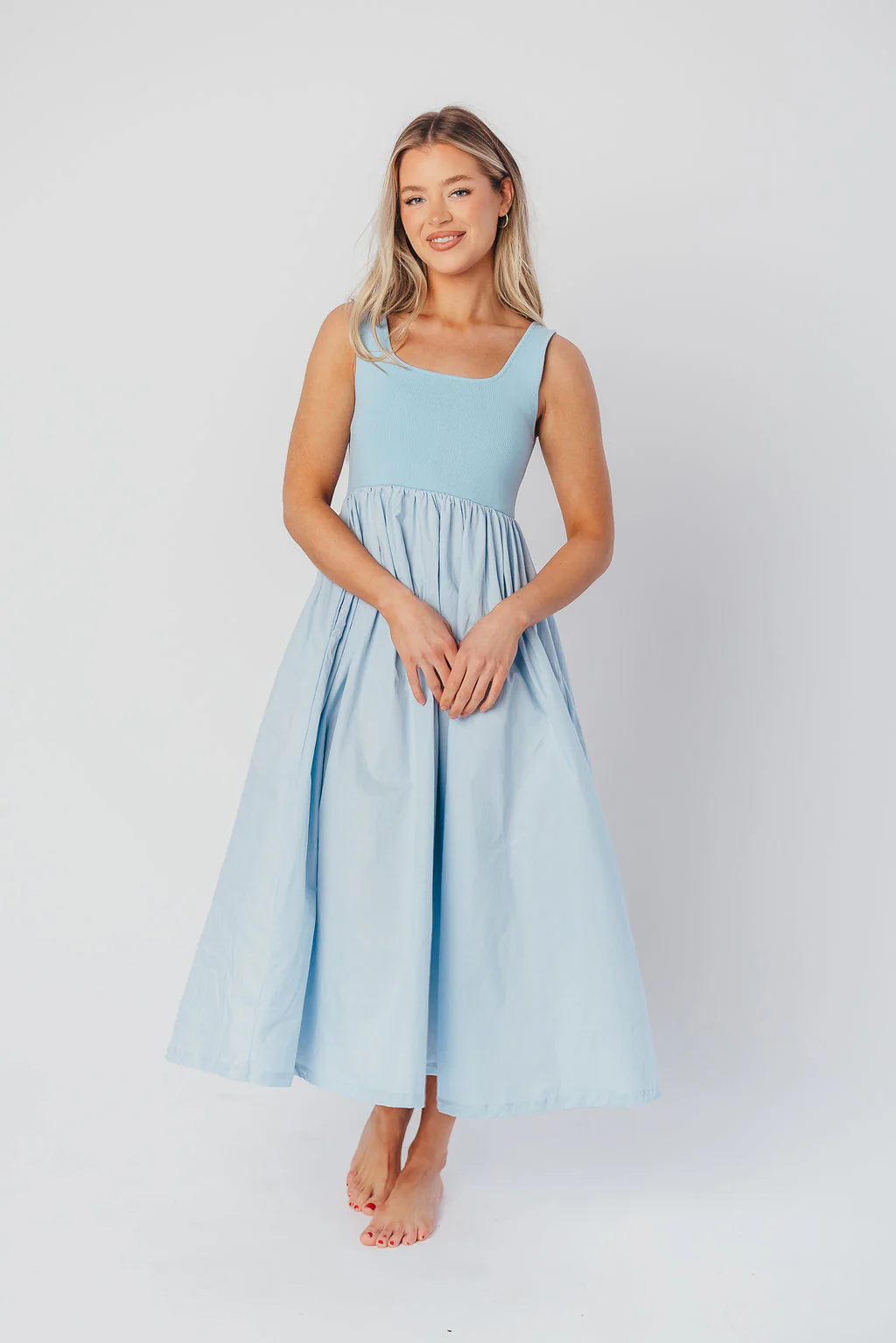 Addie Tank Midi Dress in Blue - Image 9
