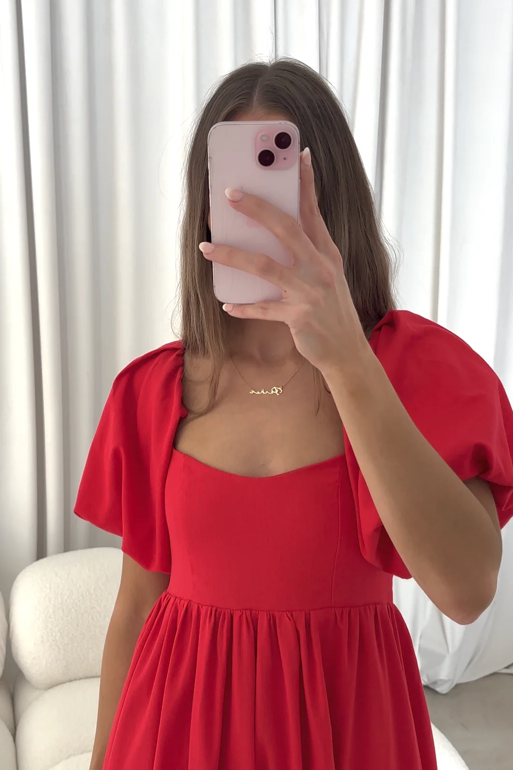 Hamilton Midi Dress in Red - Bump Friendly (S-XL) - Image 29