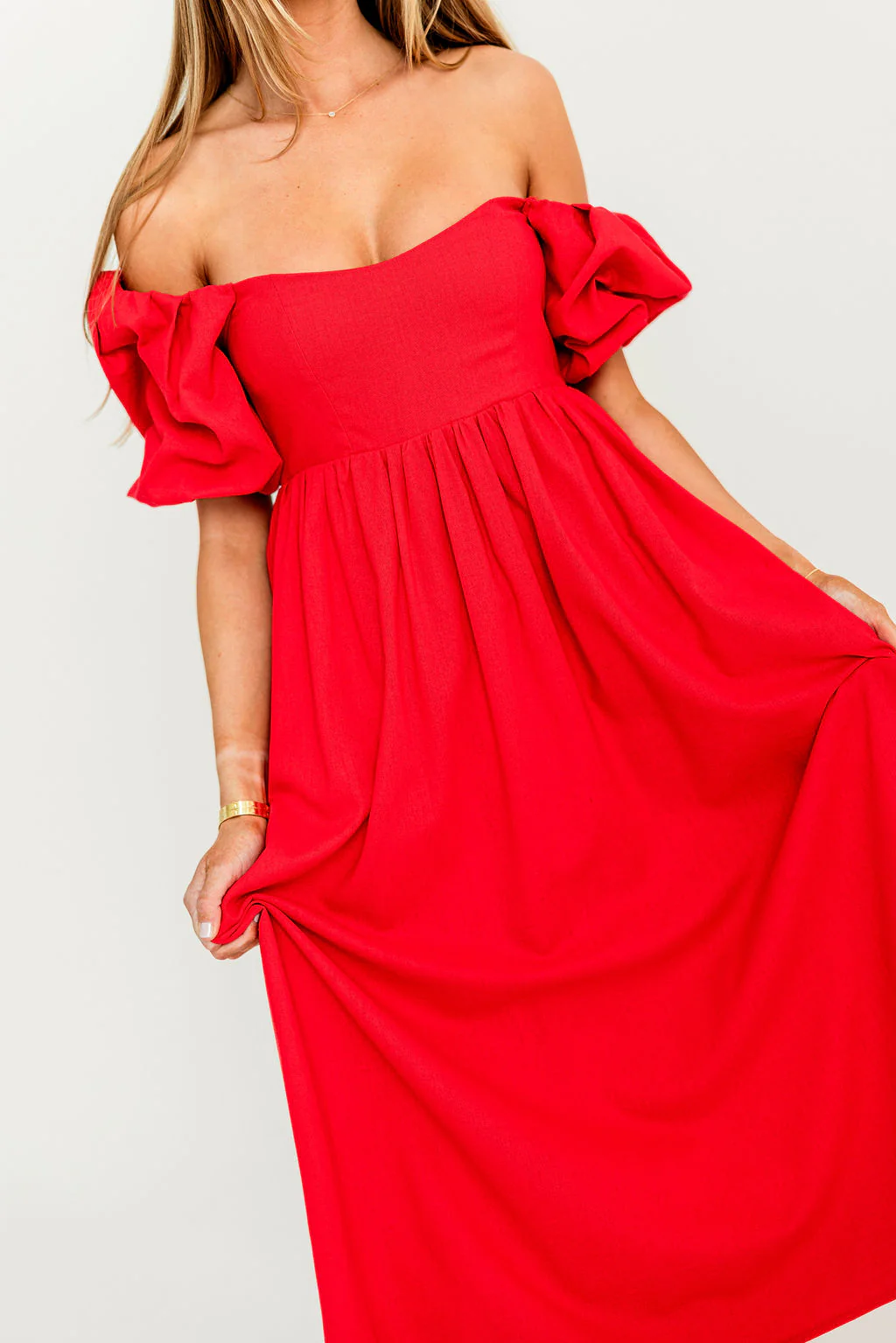 Hamilton Midi Dress in Red - Bump Friendly (S-XL) - Image 46