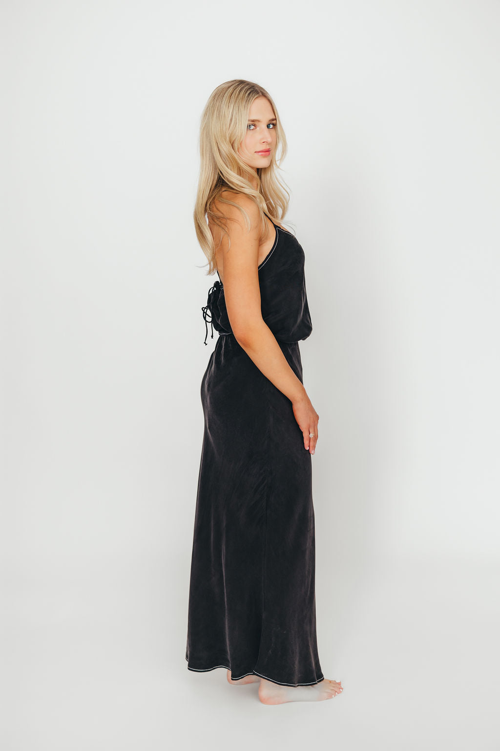 Romana Cami Top and Skirt Set in Black - Image 11