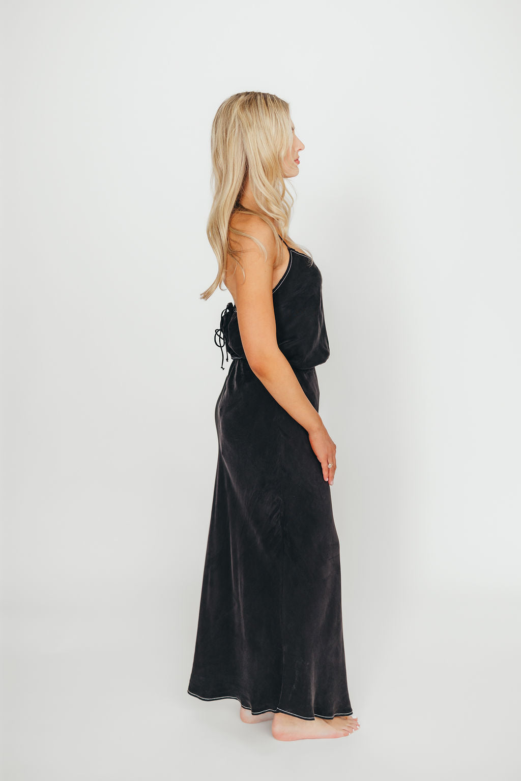 Romana Cami Top and Skirt Set in Black - Image 14