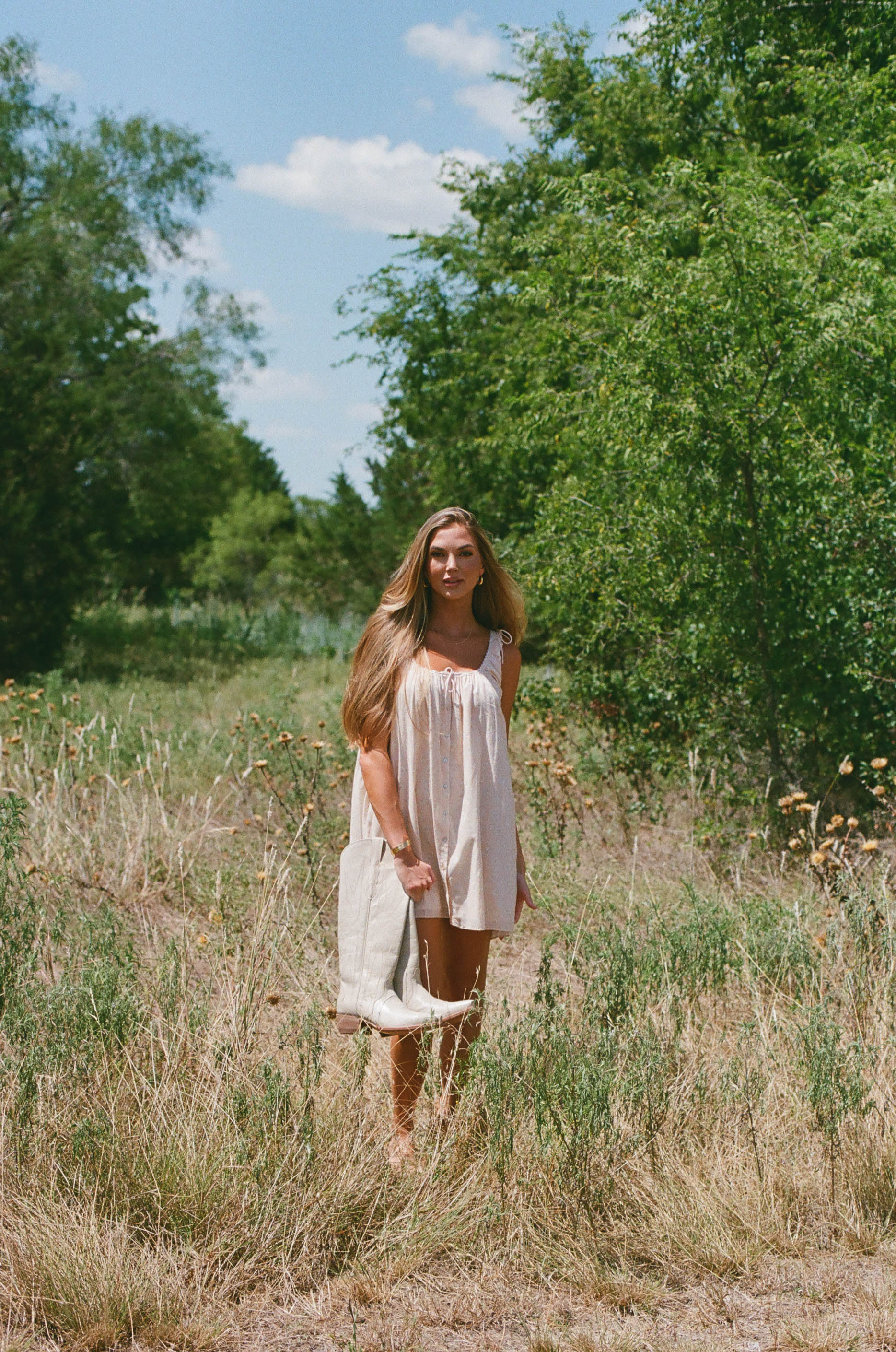 Rosemary 100% Cotton Mini Dress in Sugar Shack - Image 2
