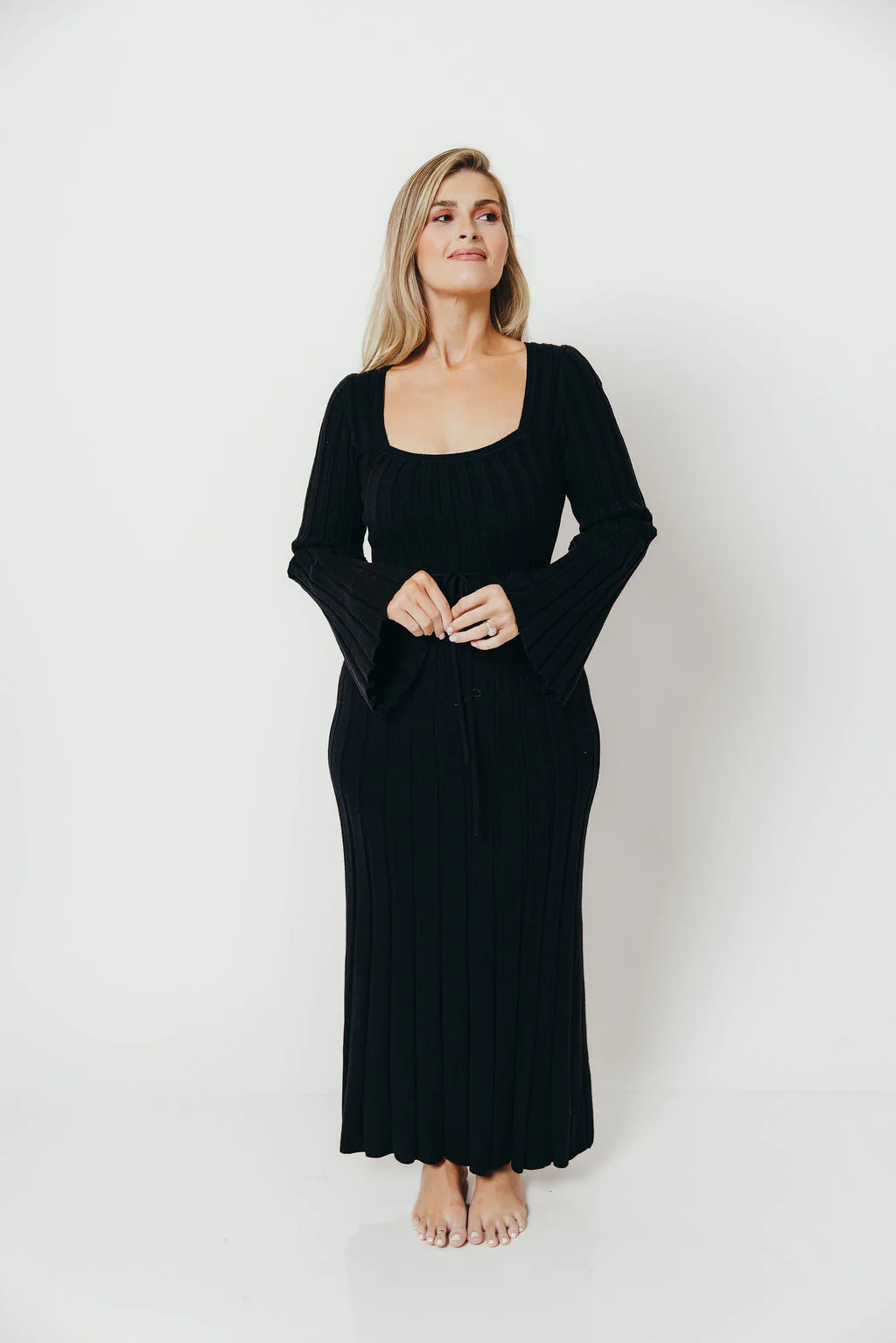 Rowan Square Neck Maxi Dress in Black *Final Sale* - Image 3