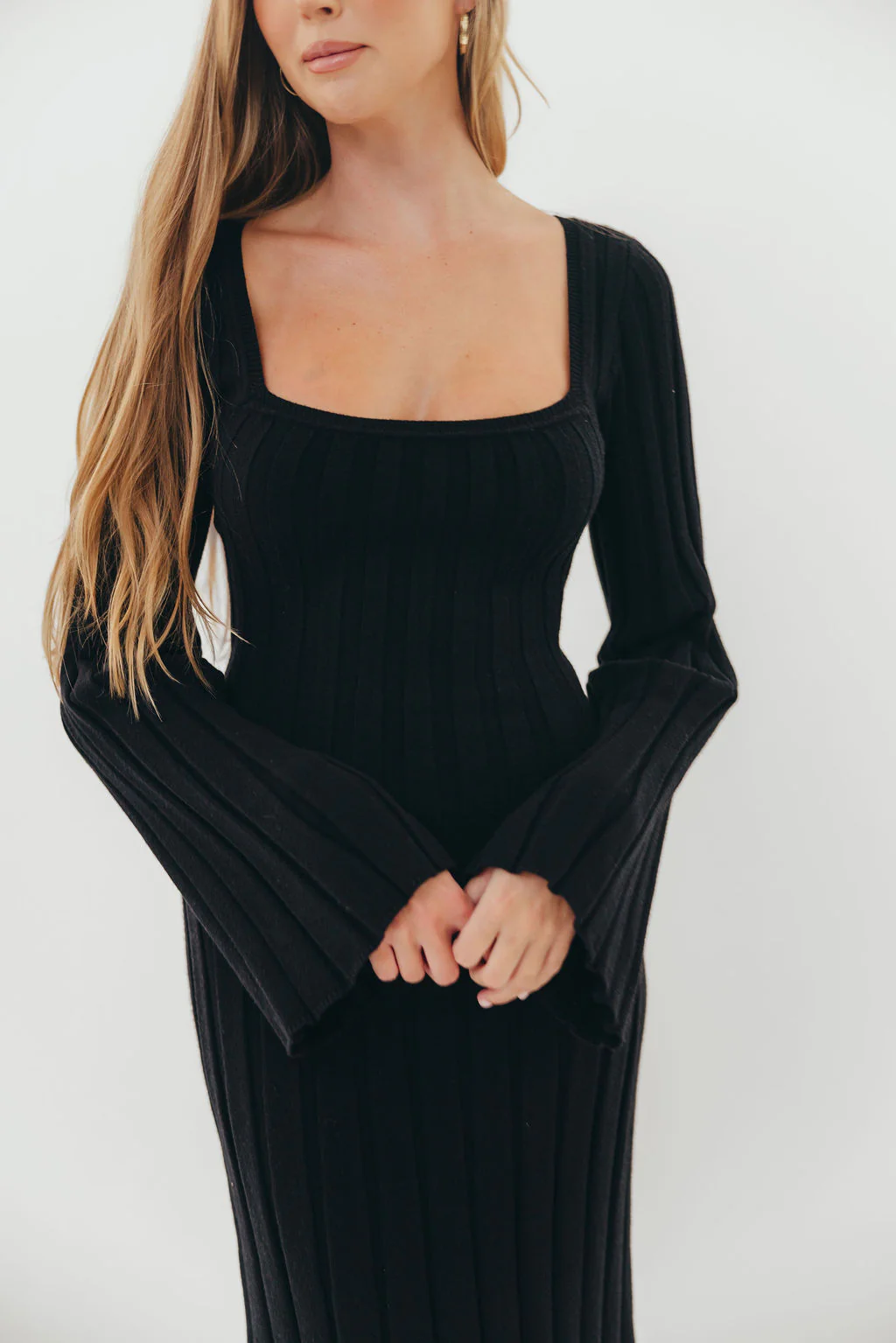 Rowan Square Neck Maxi Dress in Black *Final Sale* - Image 4