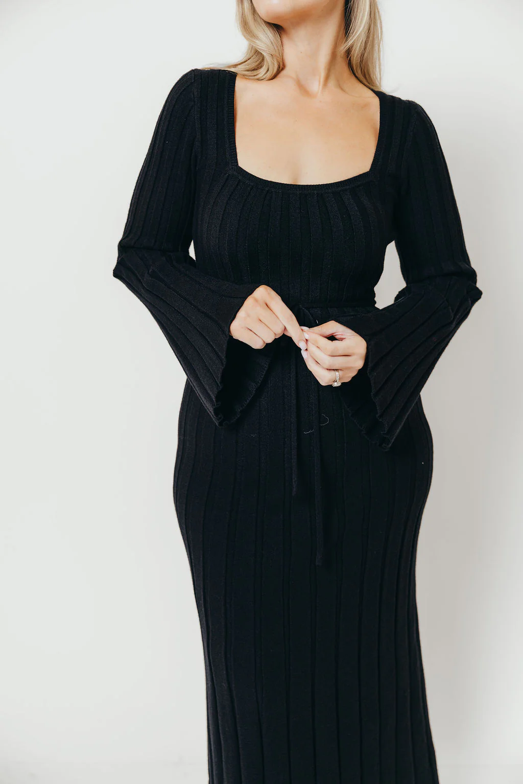 Rowan Square Neck Maxi Dress in Black *Final Sale* - Image 7
