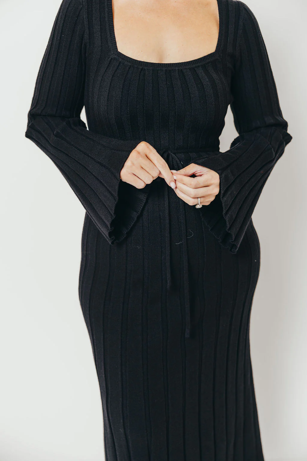 Rowan Square Neck Maxi Dress in Black *Final Sale* - Image 8