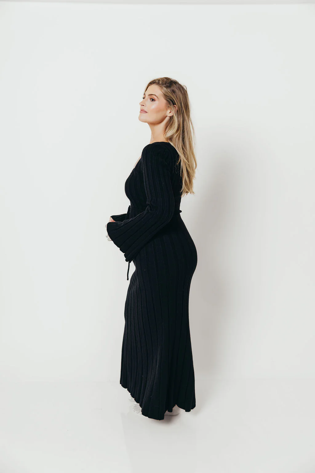 Rowan Square Neck Maxi Dress in Black *Final Sale* - Image 9