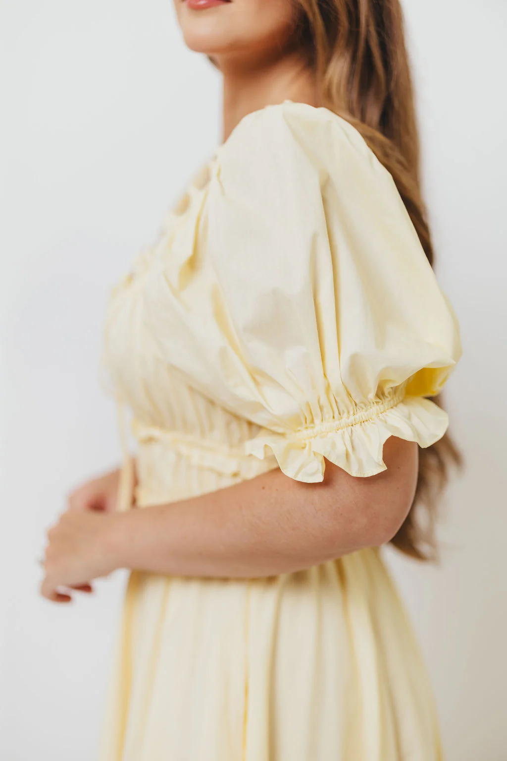 Sydnee Cotton Maxi Dress in Butter Yellow - Bump Friendly - Image 23