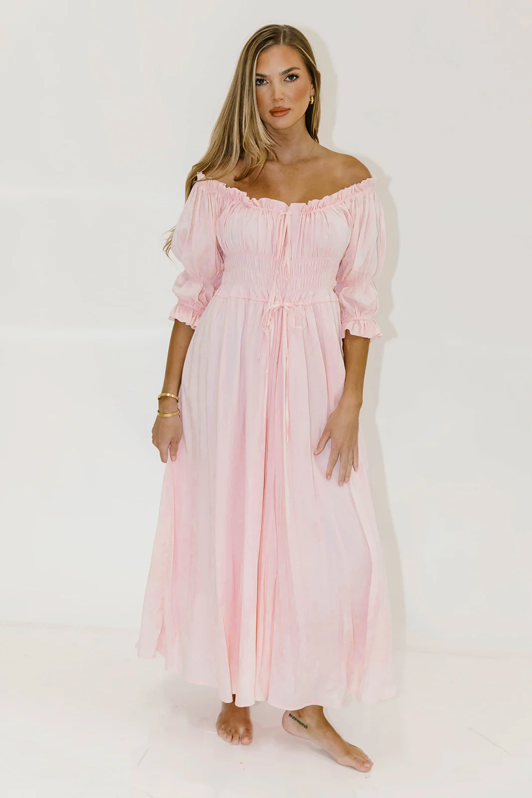 Brinley Midi Dress in Light Pink - Image 6