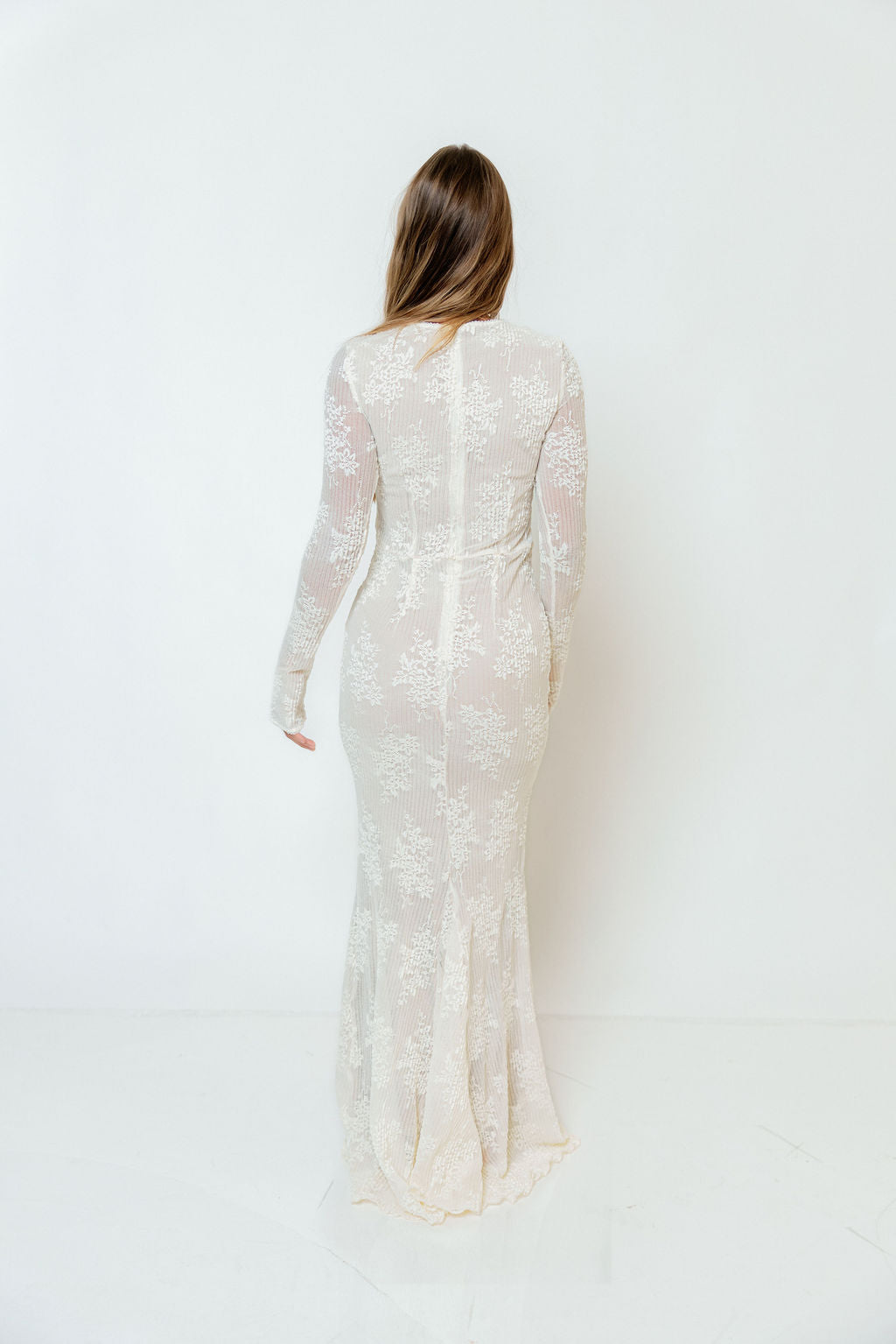 Seraphine Lace Maxi Dress in Ivory - Bump Friendly & Inclusive Sizing (Size Up for Bump) - Image 11
