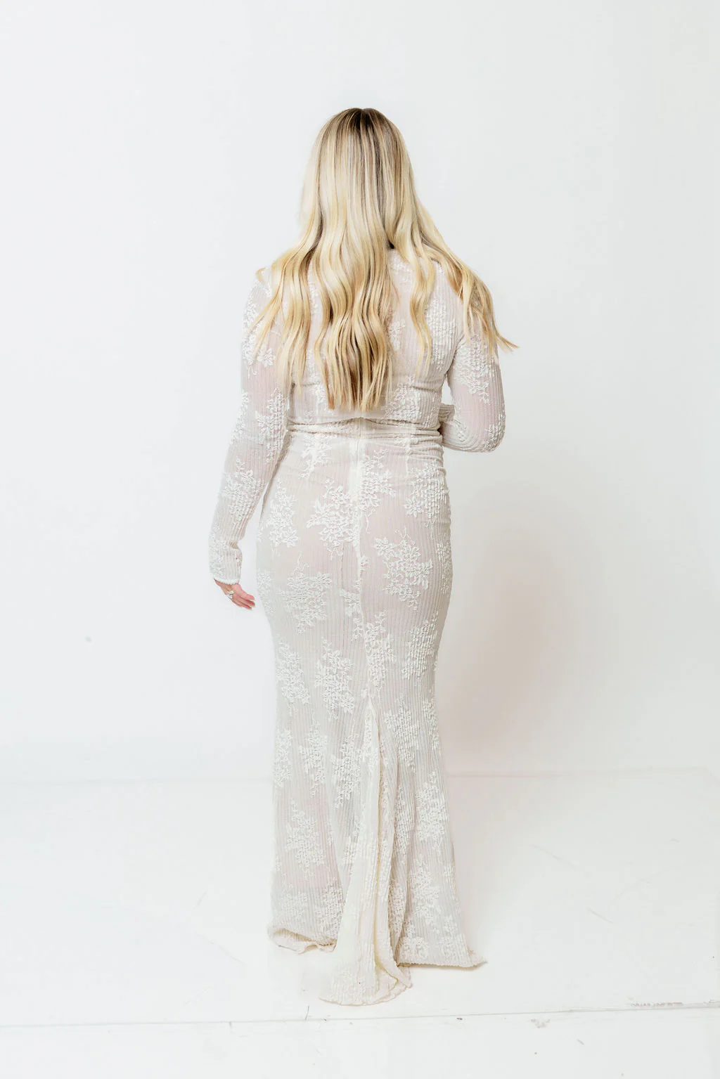 Seraphine Lace Maxi Dress in Ivory - Bump Friendly & Inclusive Sizing (Size Up for Bump) - Image 25
