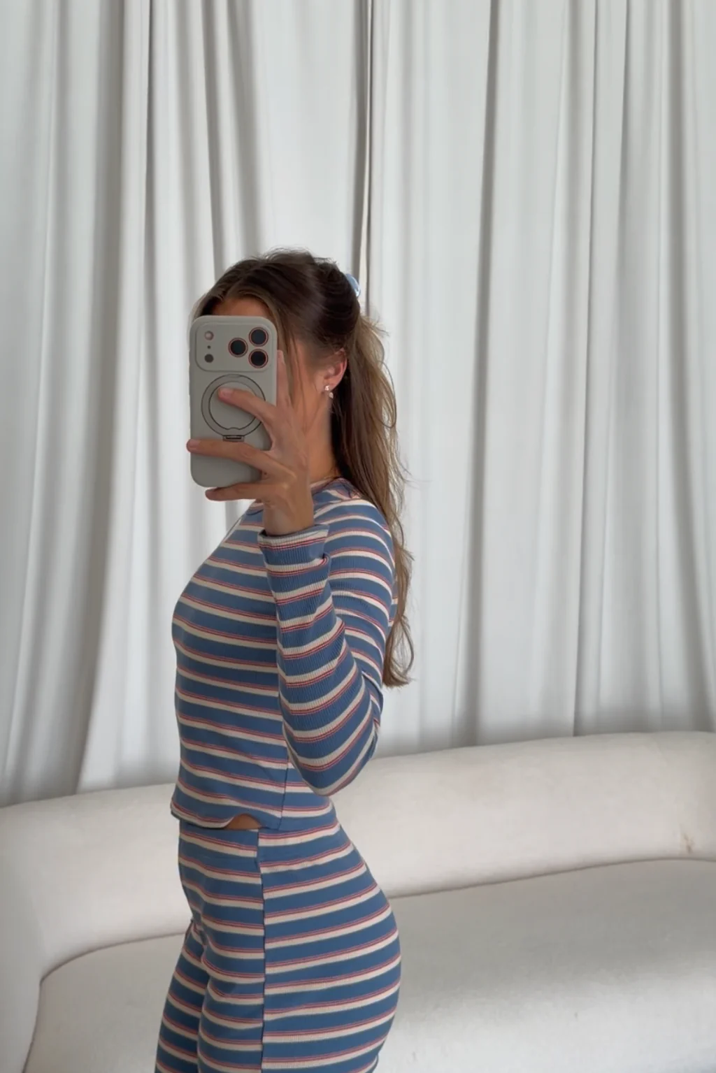 Simone Striped Set in Blue Multi - Image 4