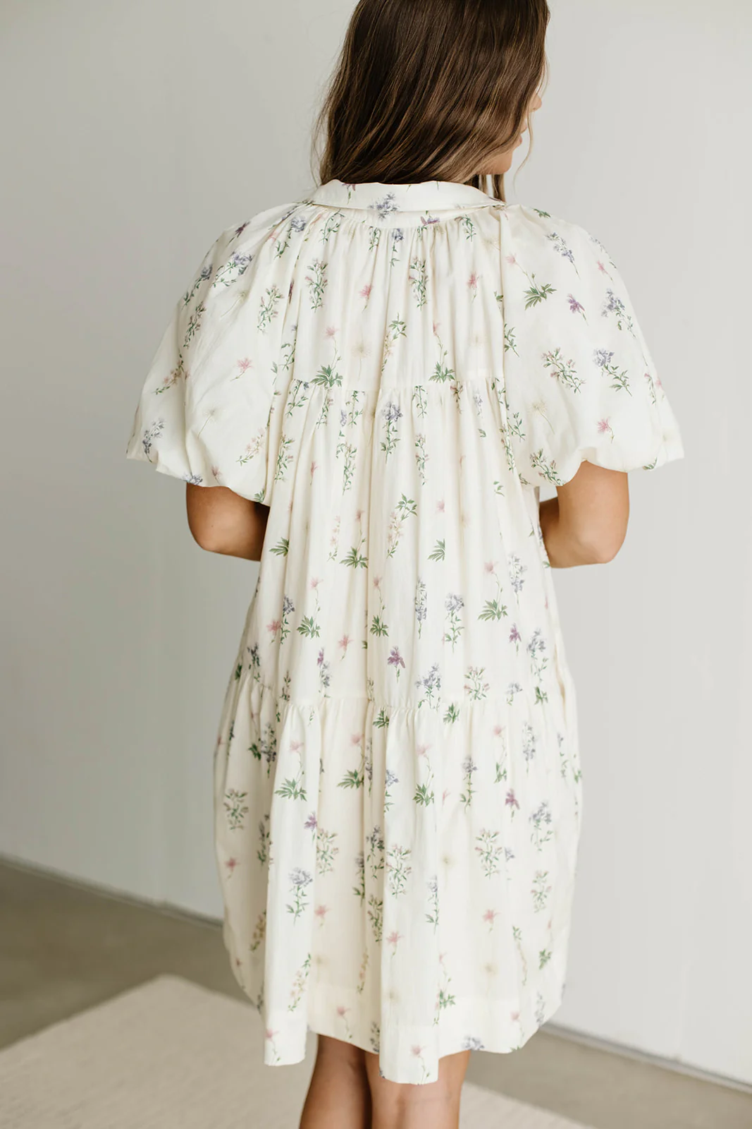 Sinclair 100% Cotton Mini Shirt Dress in Floral - Image 6