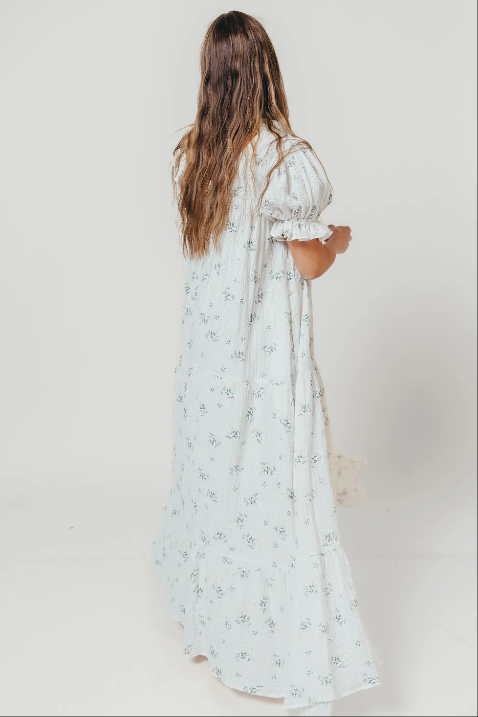 Sunday 100% Cotton Maxi Dress in Off-White - Bump Friendly & Inclusive Sizing - Image 8
