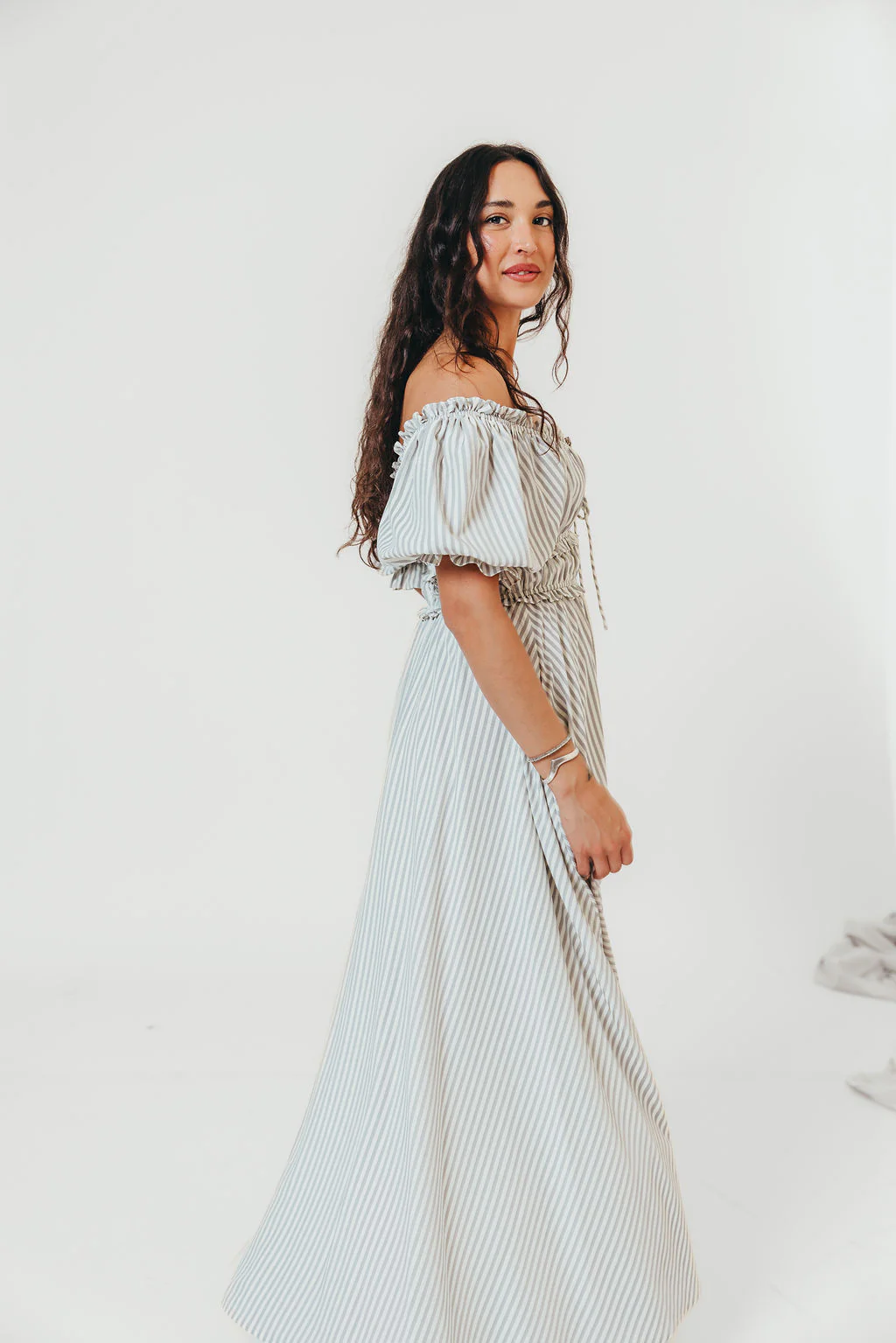 Sydnee Maxi Dress in Hamptons Blue Stripe - Bump Friendly - Image 8