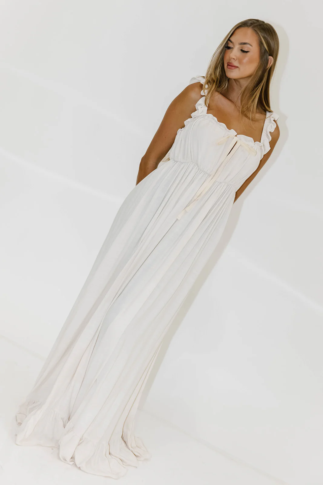Tall Grass Maxi Dress in Natural - Image 10