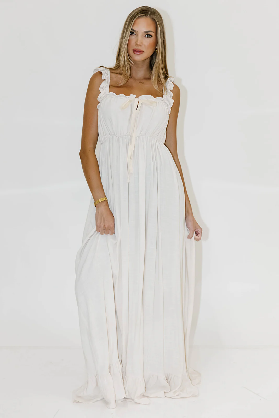 Tall Grass Maxi Dress in Natural - Image 2